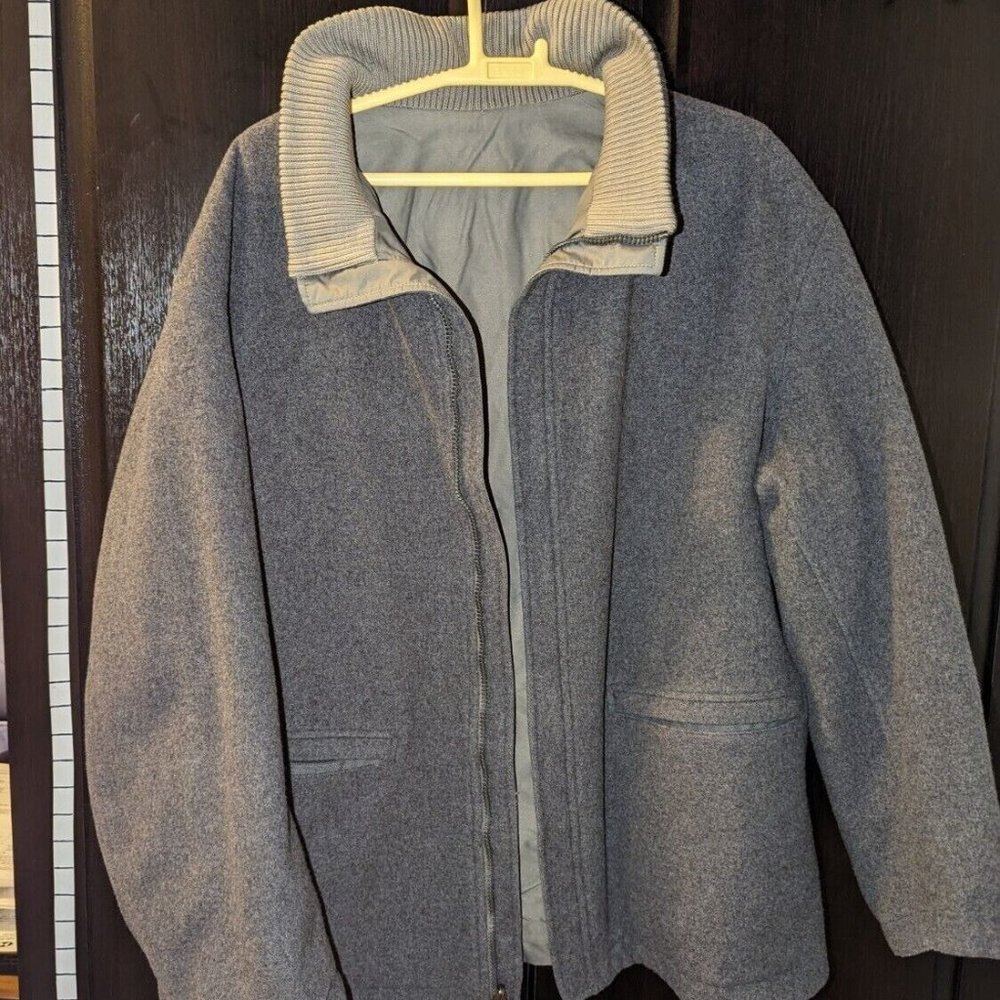 Zegna Sport Reversible Jacket, Microtene Made ITALY WOOL/NYLON, Men Size Large.